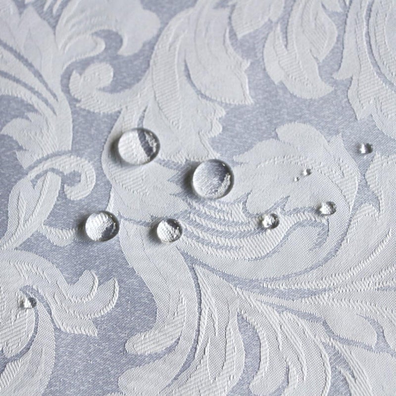 ColorBird Scroll Damask Jacquard Placemats Set of 4, Heat Resistant Washable White Placemats for Dining Table, Microfiber Fabric Table Mats, 13 x 19 Inch - Image 3